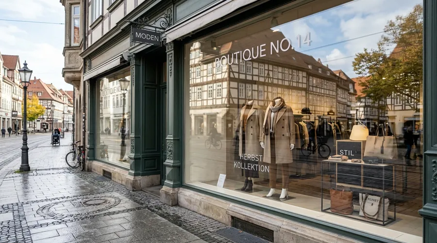 Streifenfrei geputztes Schaufenster